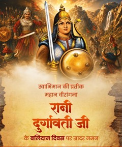 रानी दुर्गावती जी के बलिदान दिवस पर वित्त मंत्री ओपी चौधरी ने किया नमन