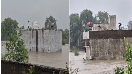 आफत की बारिश: टापू बने कई मकान, भूख-प्यास से लोगों का हाल बेहाल