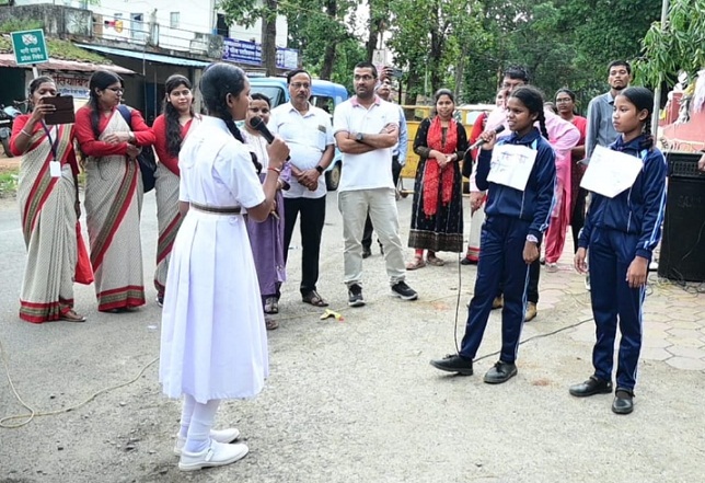 सेवा संकल्प अभियान में बच्चों की रचनात्मक अभिव्यक्ति से गूंजा विकसित भारत का संदेश
