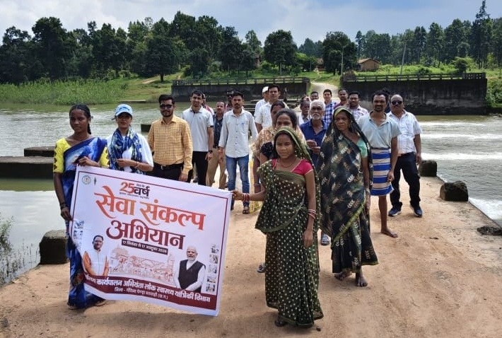 सेवा संकल्प अभियान में रानीझाप एनीकट बना स्वच्छता और जल संरक्षण का संदेश केंद्र