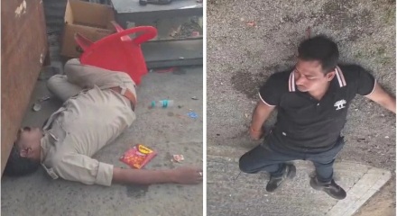 वर्दी में लापरवाही की हदें पार! नशे में धुत मिले ASI और आरक्षक, लावारिस पड़ी थी राइफल, वीडियो हुआ वायरल